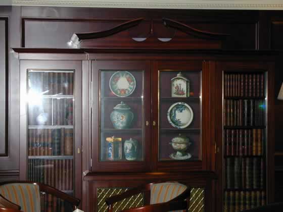 Bookcase with painted doors