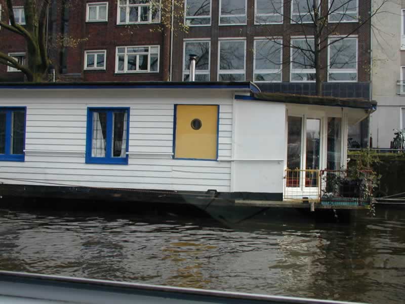 Houseboat along canal